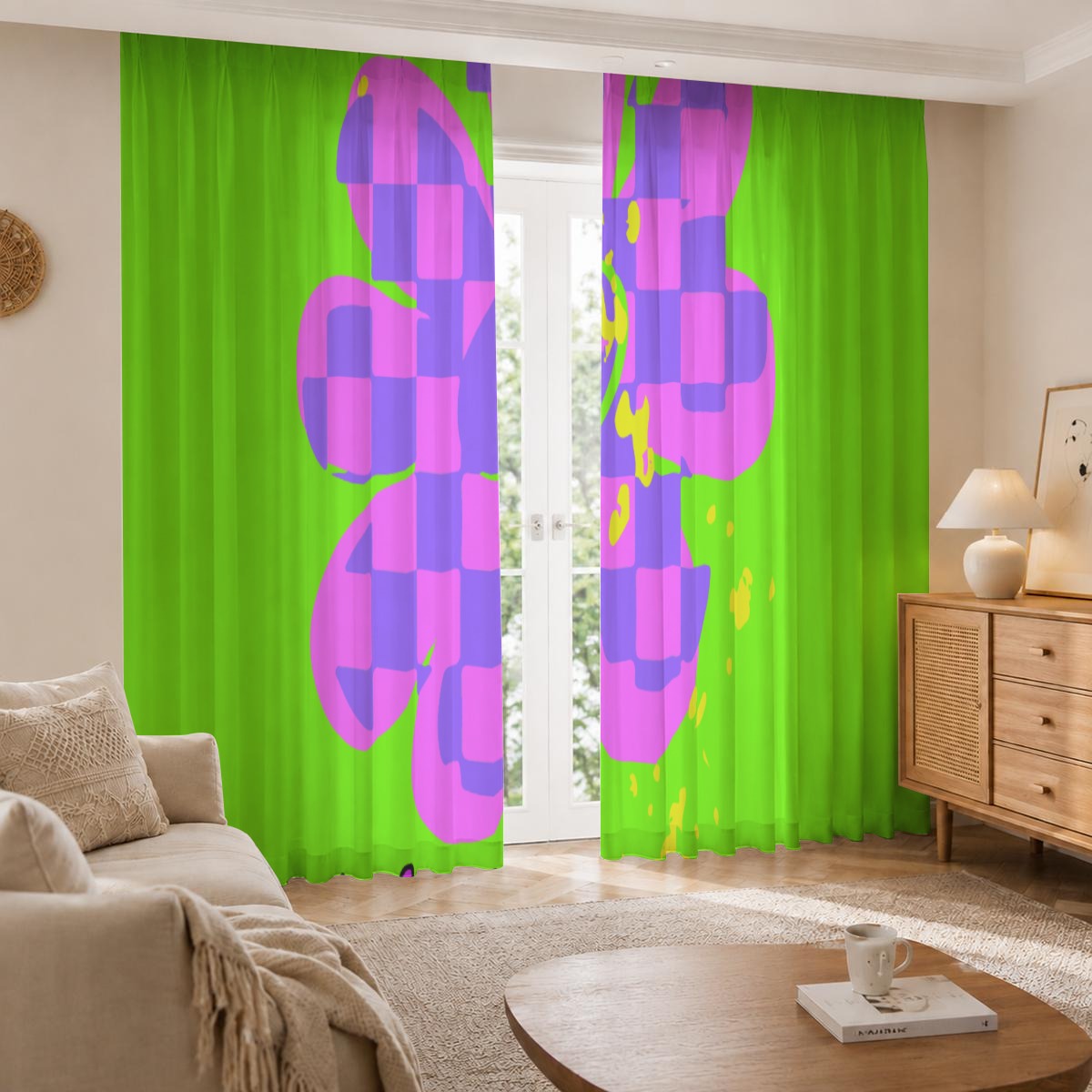Square Blackout Curtains with Hooks