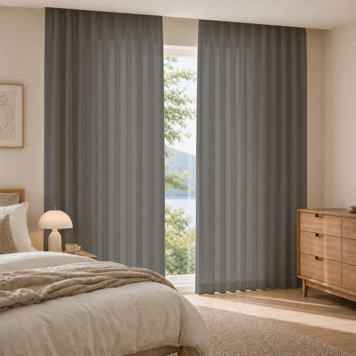 Square Blackout Curtains with Hooks